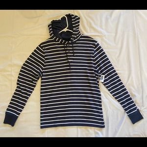 Old Navy Striped Quarter Button Hoodie - Men’s Small (Oversized) - Brand New